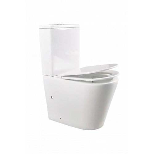 Напольный унитаз-компакт безободковый Terminus Аврора 625х390 белый