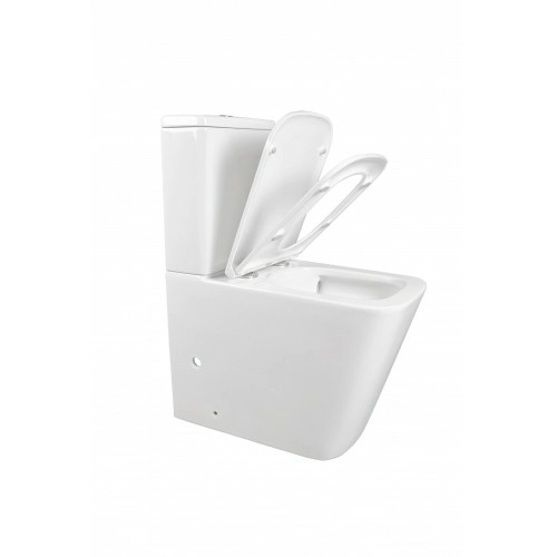 Напольный унитаз-компакт безободковый Terminus Ватикан 610х365 белый