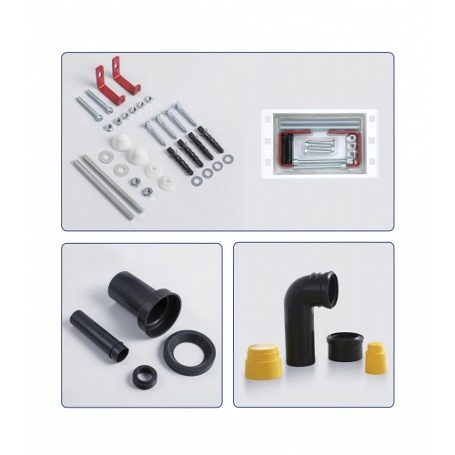 Пневматическая система инсталляции для подвесного унитаза 500х1125 (4 в 1 с клавишей смыва) Terminus