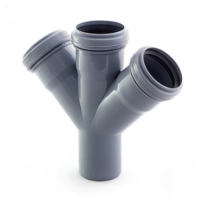 Крестовина 50/50/50х45* вн.канализ. (100) VALFEX