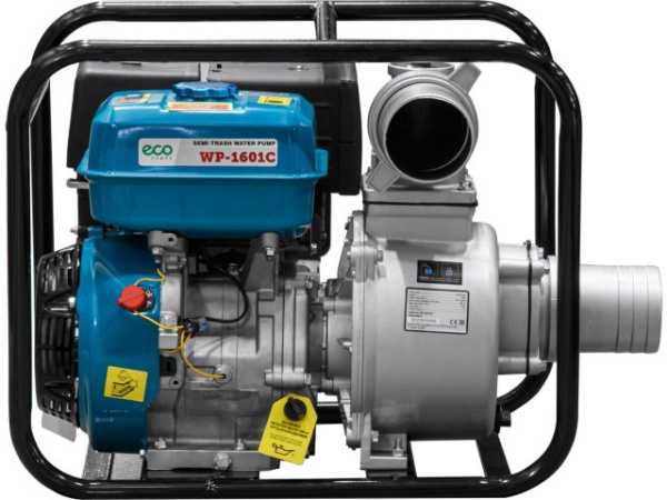 Мотопомпа бензиновая ECO WP-1601C (для слабозагрязненной воды, 9,5 кВт, 1600 л/мин, 4")