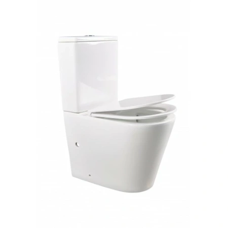 Напольный унитаз-компакт безободковый Terminus Аврора 625х390 белый