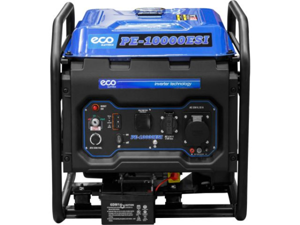 Электростанция (генератор инверторный бензиновый) ECO PE-10000ESI (инверторный, электростарт, 7.5 кВт, 230 В, автозапуск*, бак 25.0 л, вес 72 кг)