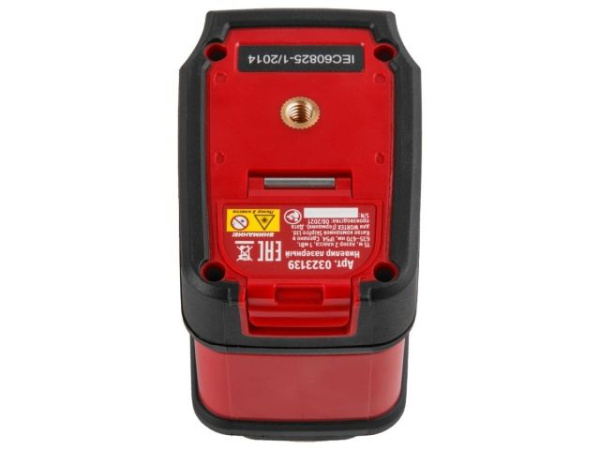 Нивелир лазерный WORTEX LL 0210-1 со штативом в кор. 2х130°, до 15 м, +/- 0.3 мм/м, красный (резьба 1/4", штатив 1 м в комплекте)