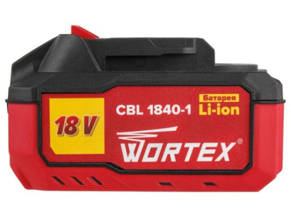 Аккумулятор WORTEX CBL 1840-1 18.0 В, 4.0 А*ч, Li-Ion ALL1 (18.0 В, 4.0 А*ч, индикатор заряда, обрезиненный корпус)