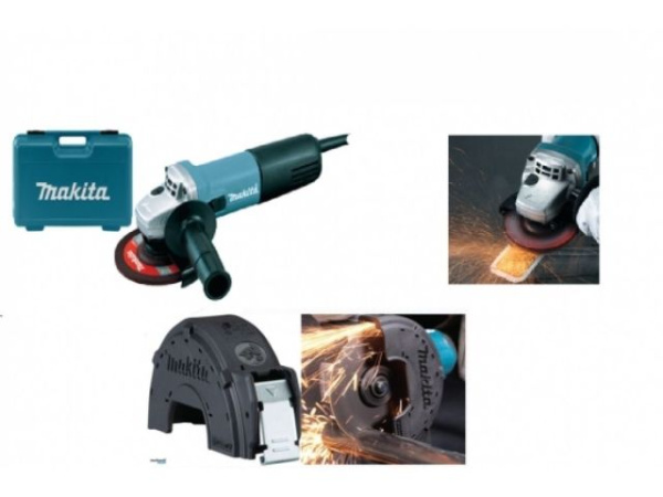 Одноручная углошлифмашина MAKITA 9558 HNRK в кейсе (840 Вт, диск 125х22 мм, плавный пуск)
