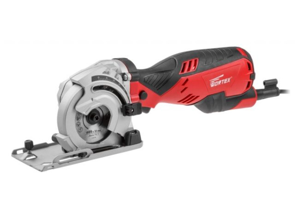 Циркулярная пила WORTEX HS 2865 в кор. + 3 пильных диска 650 Вт, 89 мм, до 28 мм (Диск 89х10 мм)