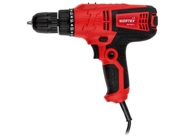 Дрель-шуруповерт WORTEX LX DR 1023-1 в кор. 280 Вт, 28 Нм, 2 скор. (Быстрозажимной патрон, шурупы до 6 мм, шнур 4 м)