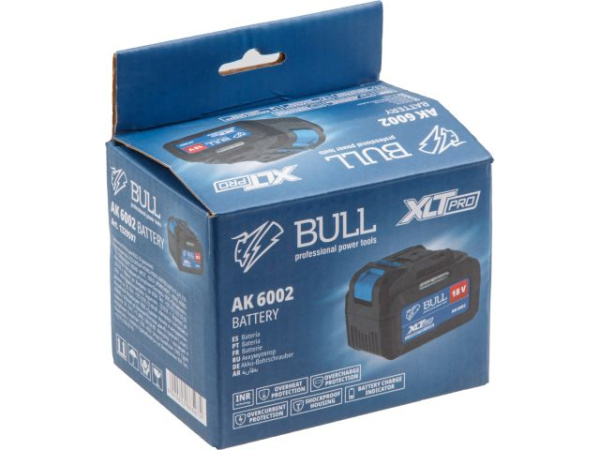 Аккумулятор BULL AK 6002 18.0 В, 6.0 А/ч, Li-Ion XLTpro (18 В, 6 А*ч, Li-ion)