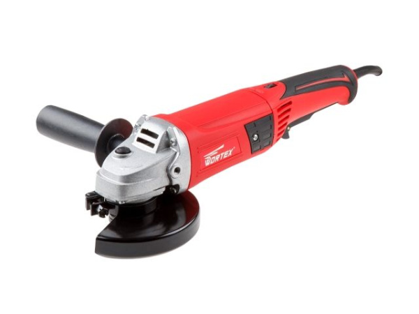 Одноручная углошлифмашина WORTEX AG 1213 в кор. 1250 Вт, 125 мм, 0-11000 об/мин (рег. об., пылезащита двигателя и подшипника, удлинённая рукоятка)