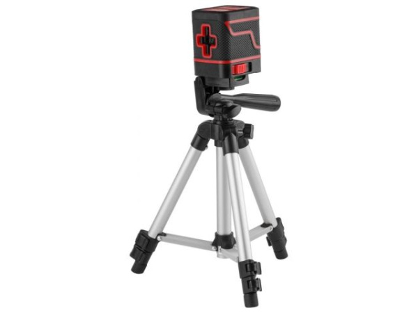 Нивелир лазерный Wortex LL 0210 X со штативом в кор. 2х110°, до 15 м, +/- 0.3 мм/м, зеленый (резьба 1/4", штатив 65 см в комплек)