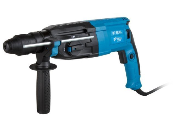 Перфоратор BULL BH 2802 в чем. 850 Вт, 3.2 Дж, 28 мм, 4 реж. + 2 зубила, 3 сверла, БЗП в комплекте (вес 3.8 кг)