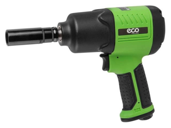 Пневмогайковерт 1/2" ECO AIW-980S (950/1200 Нм (закр./откр.), 3 ступени крут.мом., twin hammer, 7500 об/мин, композитн. корпус)