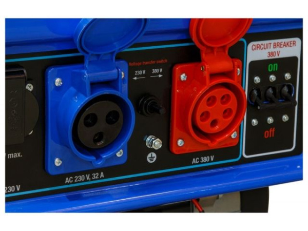 Электростанция (генератор бензиновый) ECO PE-9001E3FP (электростарт, 6,5 кВт, 380/220 В, бак 25.0 л, вес 82 кг)