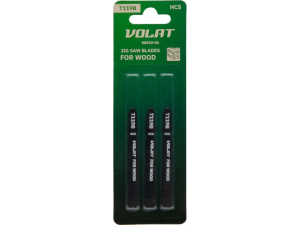 Пилка лобз. по дереву T119B (3 шт.) ВОЛАТ (пропил прямой, тонкий, для базовых работ)