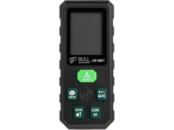 Дальномер лазерный BULL LM 8001 в кор. (Проекция креста (зеленый), 0,08 - 80 м, +- 2 мм)