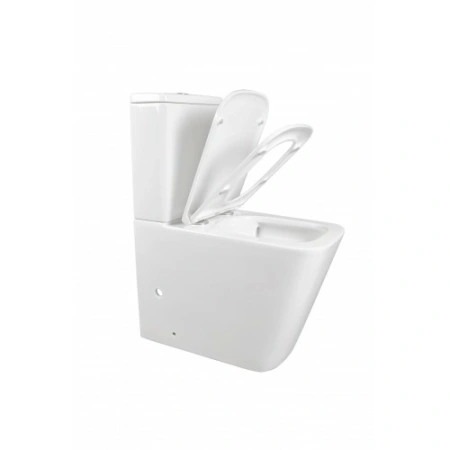 Напольный унитаз-компакт безободковый Terminus Ватикан 610х365 белый