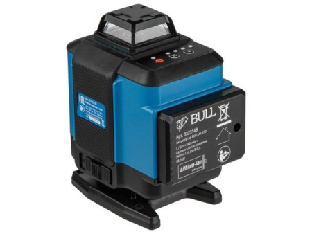 Нивелир лазерный BULL LL 3404 в чем. + аксессуары 4х360°, до 60 м, +/- 0.3 мм/м, зеленый (резьба 1/4")