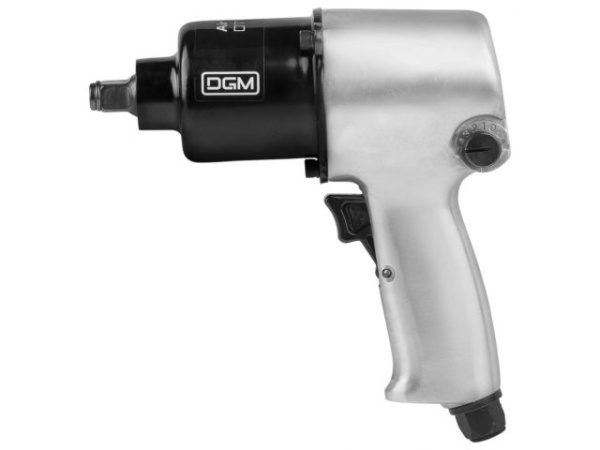 Пневмогайковерт 1/2" DGM DTW-7012 с лубрикатором и головками (580 Нм, Ударный мех-м: twin hammer, 7000 об/мин, Макс.резьба: М18, 220 л/мин,)