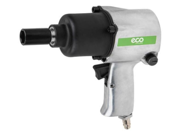 Пневмогайковерт 1/2" ECO AIW-610 с лубрикатором и головками (580 Нм, Ударный мех-м: twin hammer, 7000 об/мин, Макс.резьба: М18, 220 л/мин,)