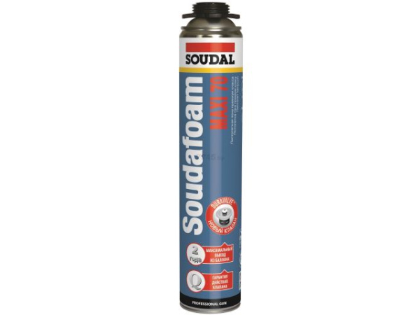 Пена монтажная пистолетная "Soudal" Soudafoam Maxi 70 870 мл