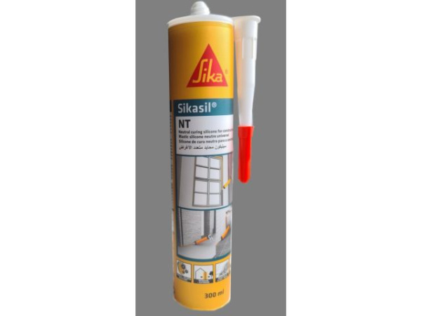 Герметик силиконовый санитарный Sikasil NT (нейтральный), прозрачный, 300 мл