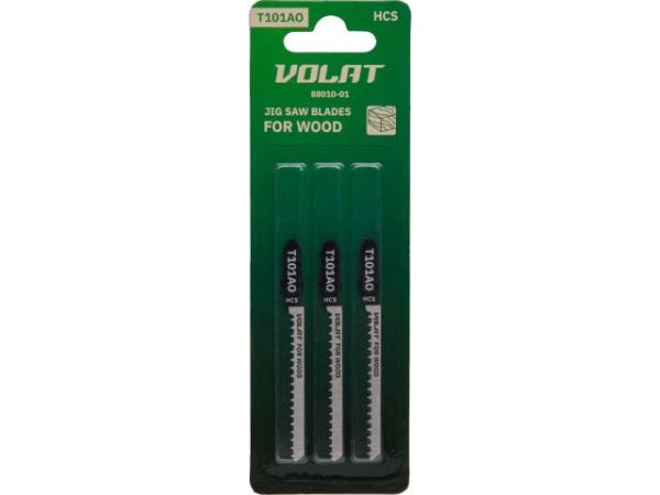 Пилка лобз. по дереву T101AO (3 шт.) ВОЛАТ (пропил криволинейный, тонкий, аккуратный и чистый рез)