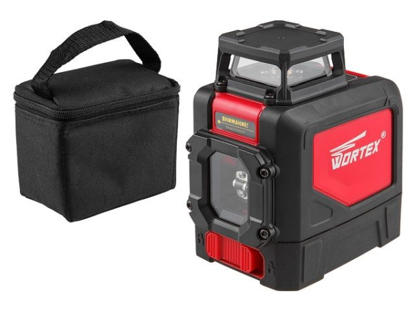 Нивелир лазерный линейный WORTEX LL 0330 X в кор. (проекция: крест, 1 плоскость 360°, до 30 м, +/- 0.3 мм/м, резьба 1/4" Подходит приемник Bosch LR7)