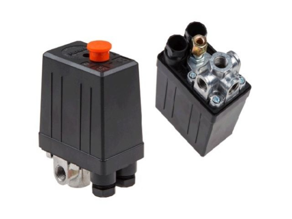 Прессостат четырехходовой для компрессора ECO (Резьба - 1/4" - 4шт, Давление ВКЛ - 6 бар, Давление ОТКЛ - 8 бар)