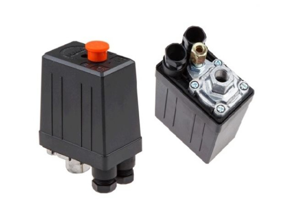 Прессостат одноходовой для компрессора ECO (Резьба - 1/4" - 1шт, Давление ВКЛ - 6 бар, Давление ОТКЛ - 8 бар)