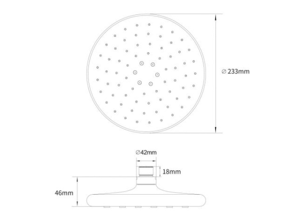 Верхний душ, 1-функц. AVSSS-058 AV Engineering