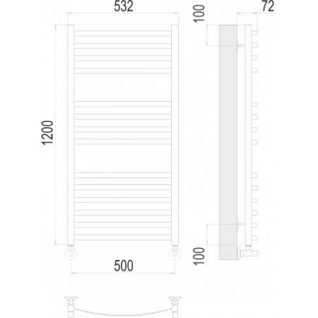 Полотенцесушитель Terminus «Авиэль» П14 500х1200