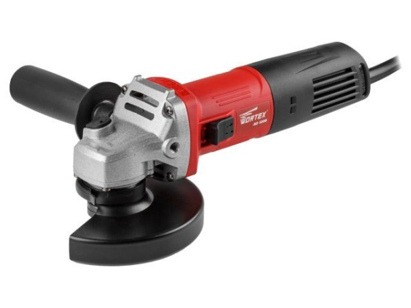 Одноручная углошлифмашина WORTEX AG 1209 в кор. 900 Вт, 125 мм, 11 000 об/мин (Пылезащита, шариковые подшипники, тонкая рукоятка 52 мм)