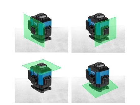 Нивелир лазерный BULL LL 3404 в чем. + аксессуары 4х360°, до 60 м, +/- 0.3 мм/м, зеленый (резьба 1/4")