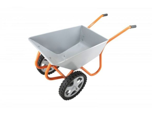 Тачка строительно-садовая ТССР-2 (120л, 360 кг, двухколесная, литая резина 380х70мм, вес 18,5 кг) (пр-во РБ) (КОМ)