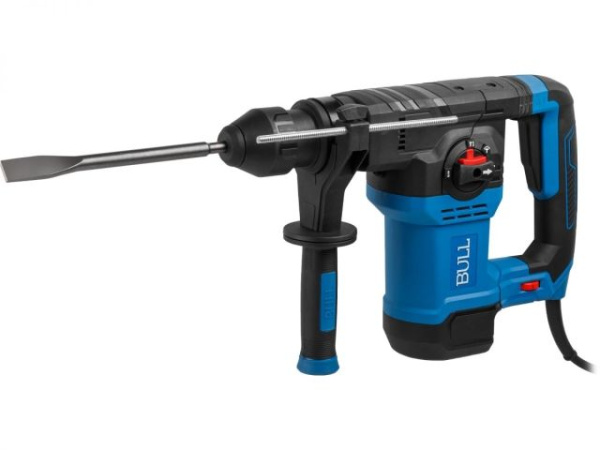 Перфоратор BULL BH 3201 в чем. 1500 Вт, 1-7 Дж, 32 мм, 4 реж. + 2 зуб., 3 сверла, SDS-plus, рег. об. (вес 5 кг)