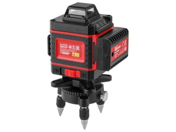 Нивелир лазерный WORTEX LL 0340 в чем. + аксессуары 4х360°, до 25 м, +/- 0.3 мм/м, зеленый (резьба 1/4")