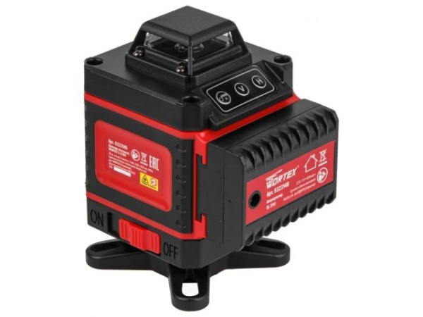 Нивелир лазерный WORTEX LL 0340 в чем. + аксессуары 4х360°, до 25 м, +/- 0.3 мм/м, зеленый (резьба 1/4")