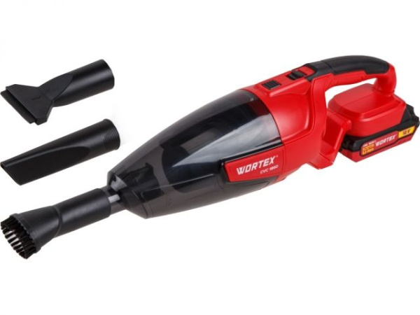 Аккум. пылесос WORTEX CVC 1860 в кор. SET ALL1 XLT 18 В, автомобильный, 1х2А*ч (18 В, автомобильный, С АКБ 2 А*ч и ЗУ 2 А, 600 мл, 8 кПа, 11.7 л/с)