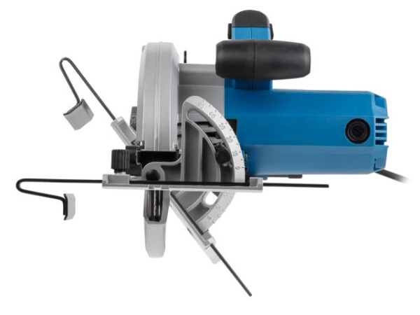 Циркулярная пила BULL KS 1601 в кор.  1300 Вт, 165х20 мм, до 55 мм (Литая алюминиевая платформа, 6000 об/мин)