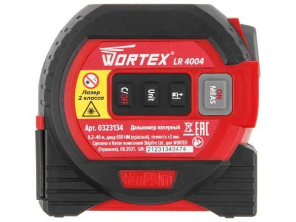 Дальномер лазерный WORTEX LR 4004 в кор. (0.2 - 40 м, +/- 2 мм/м,)