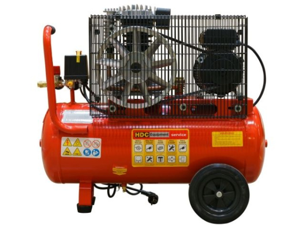 Компрессор HDC HD-A051 ременной (396 л/мин, 10 атм, ременной, масляный, ресив. 50 л, 220 В, 2.20 кВт)