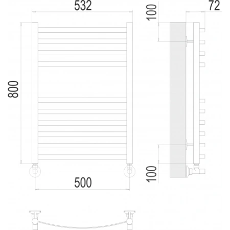 Полотенцесушитель Terminus «Авиэль» П10 500х800