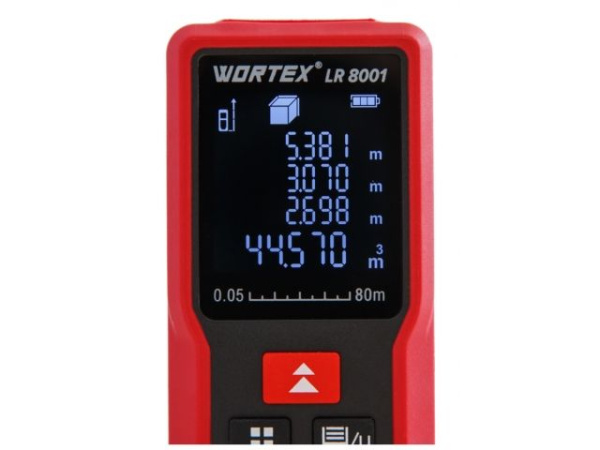 Дальномер лазерный WORTEX LR 8001 в кор. (0.05 - 80 м, +/- 2 мм/м,)