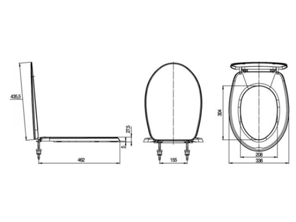 Сиденье для унитаза Элисса Н белое, ИнкоЭр (И-Сиденье-Элисса Н-Белый Р)