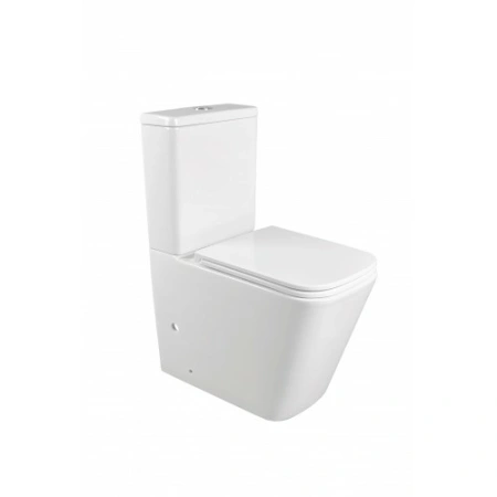 Напольный унитаз-компакт безободковый Terminus Ватикан 610х365 белый