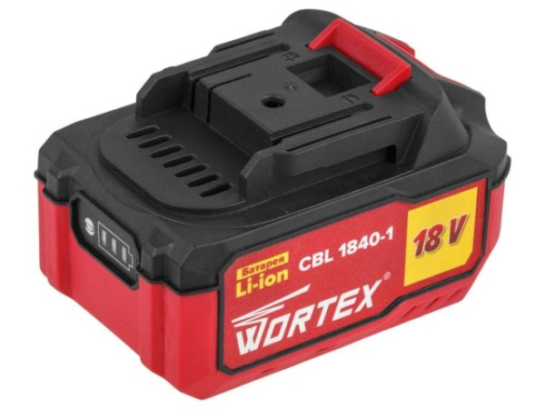 Аккумулятор WORTEX CBL 1840-1 18.0 В, 4.0 А*ч, Li-Ion ALL1 (18.0 В, 4.0 А*ч, индикатор заряда, обрезиненный корпус)