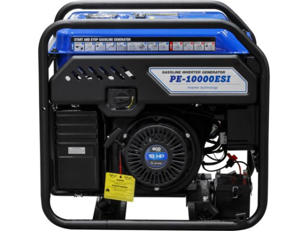 Электростанция (генератор инверторный бензиновый) ECO PE-10000ESI (инверторный, электростарт, 7.5 кВт, 230 В, автозапуск*, бак 25.0 л, вес 72 кг)